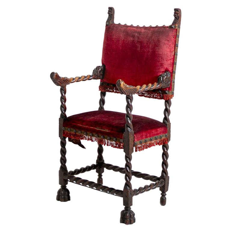 Rare Italian Antique Chair, 1500s