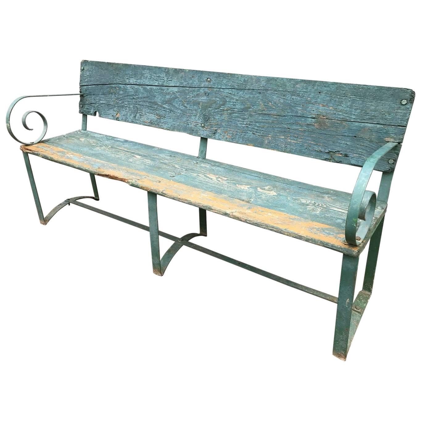 Rare Italian Antique/Vintage Bench Outdoor, Garden, Rustic, Country For Sale