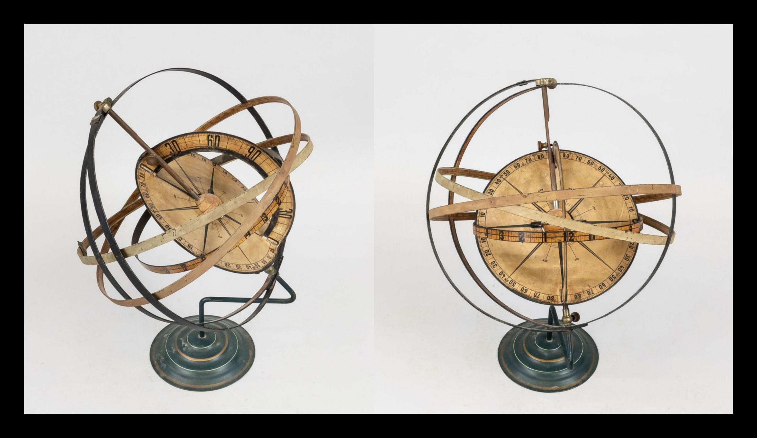 Rare Italian Armillary Sphere/Spherical Astrolabe, Late 18th/Early 19th Century In Good Condition In Madrid, ES