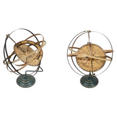 Seltene italienische Armillary-Kugel/ kugelförmige Astrolabe, spätes 18./ frühes 19. Jahrhundert