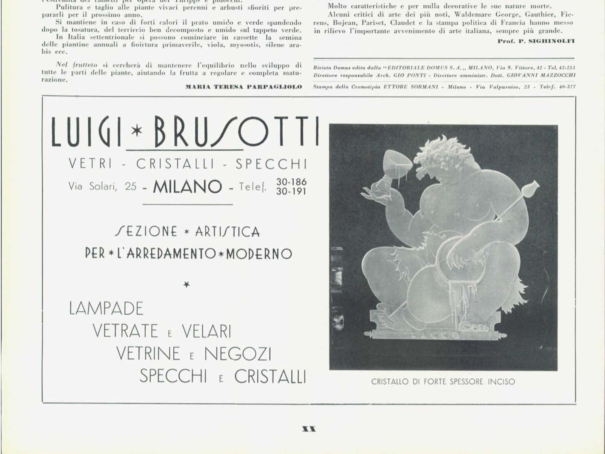 Rare miroir encastré Art Déco italien par Enzo Tradico pour Brusotti en vente 9