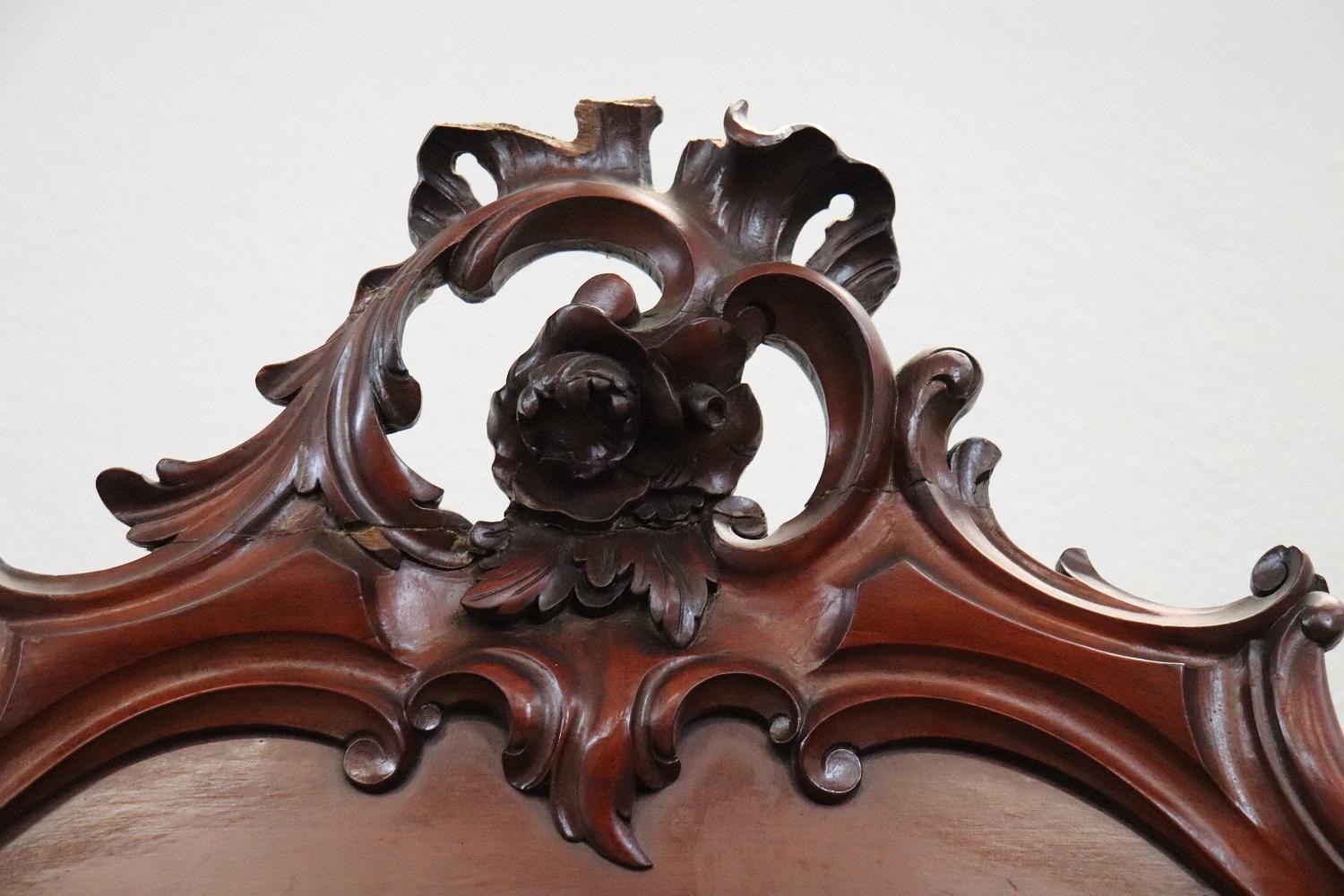 Rare Italian Art Nouveau Carved Mahogany Sideboard or Cabinet 1