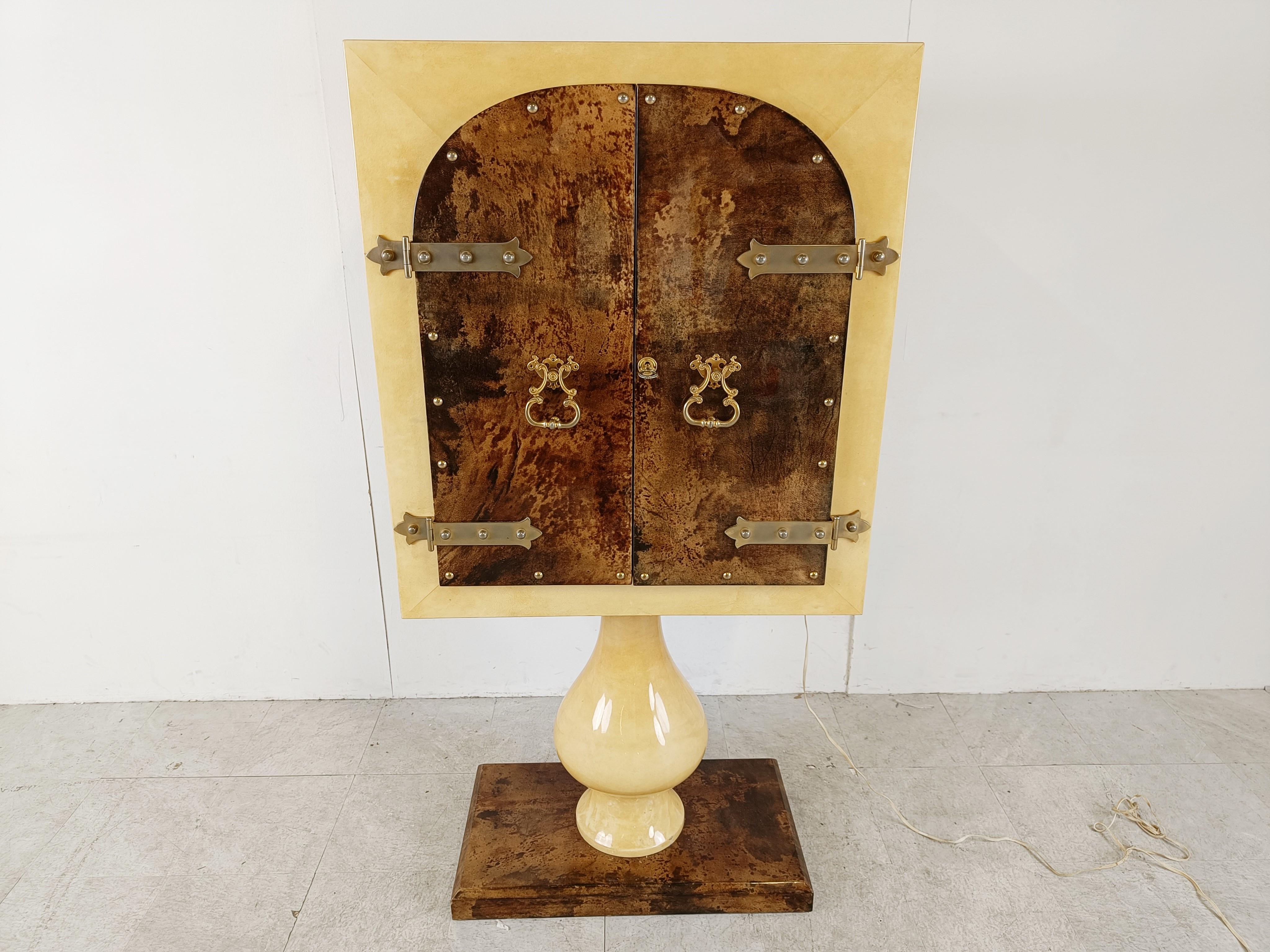 Mid-20th Century Rare Italian bar cabinet by Aldo Tura, 1960s For Sale