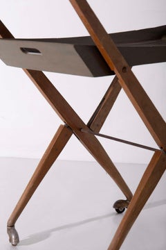 Rare Italian Bar Cart by Angelo Ostuni vintage, published