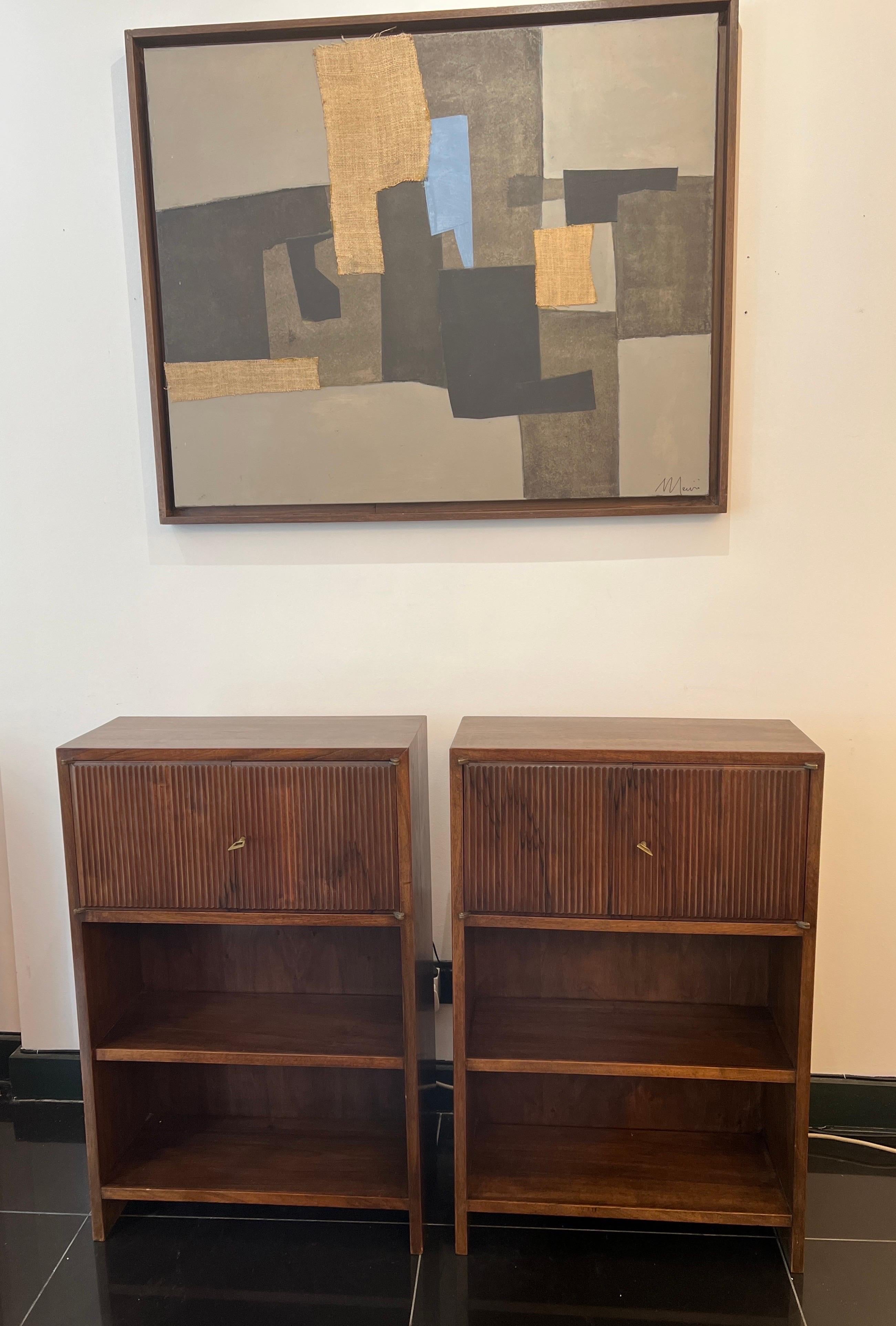 Woodwork Rare Italian bibliothèque side cabinets Att. Paolo Buffa 