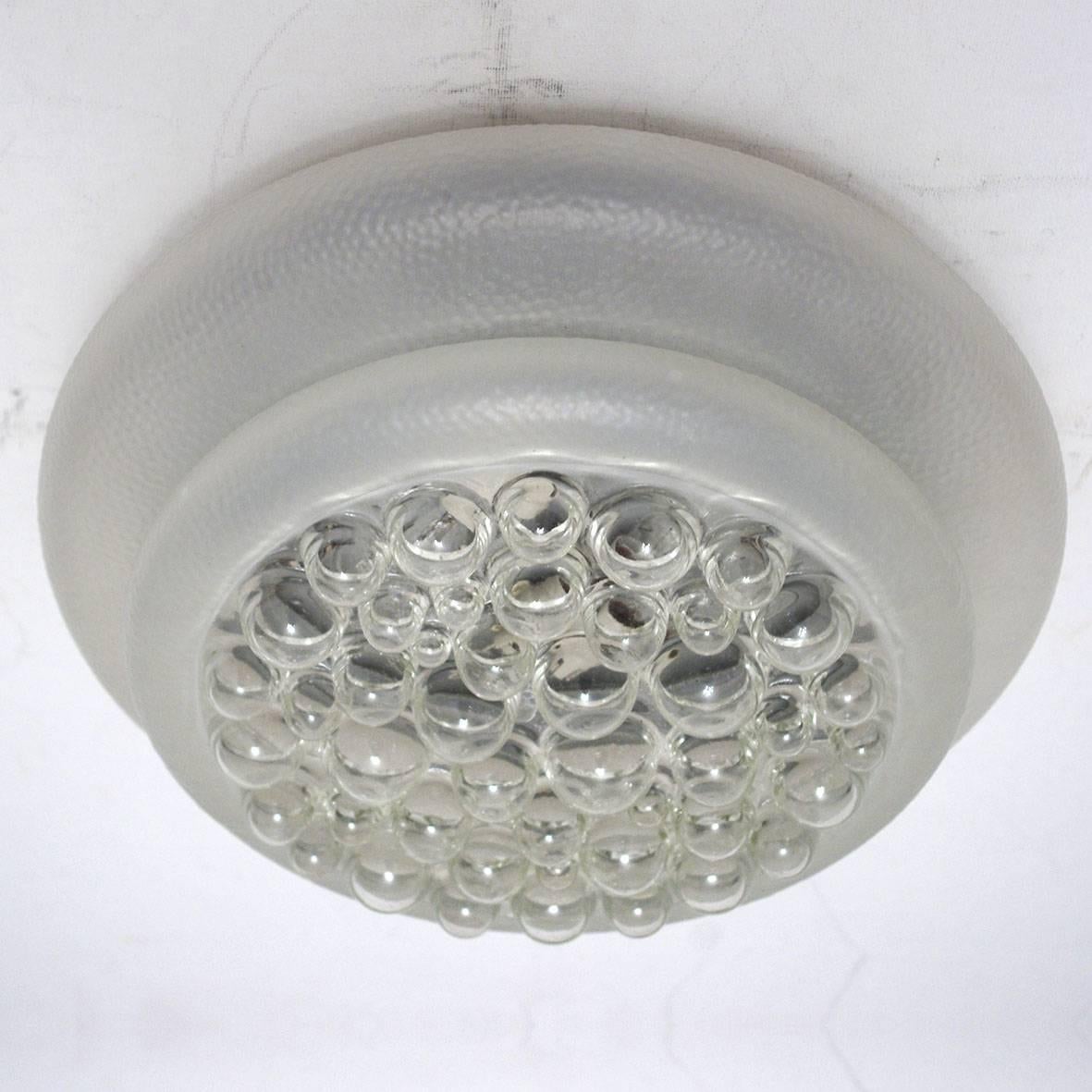 bubble glass flush mount ceiling light