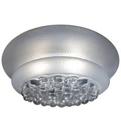 Rare Italian Bubble Glass Ceiling or Wall Flush Mount, 1960s