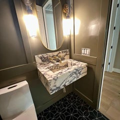 Rare Italian Calacatta Viola Marble Sink – Custom Shape Luxury Bathroom Basin