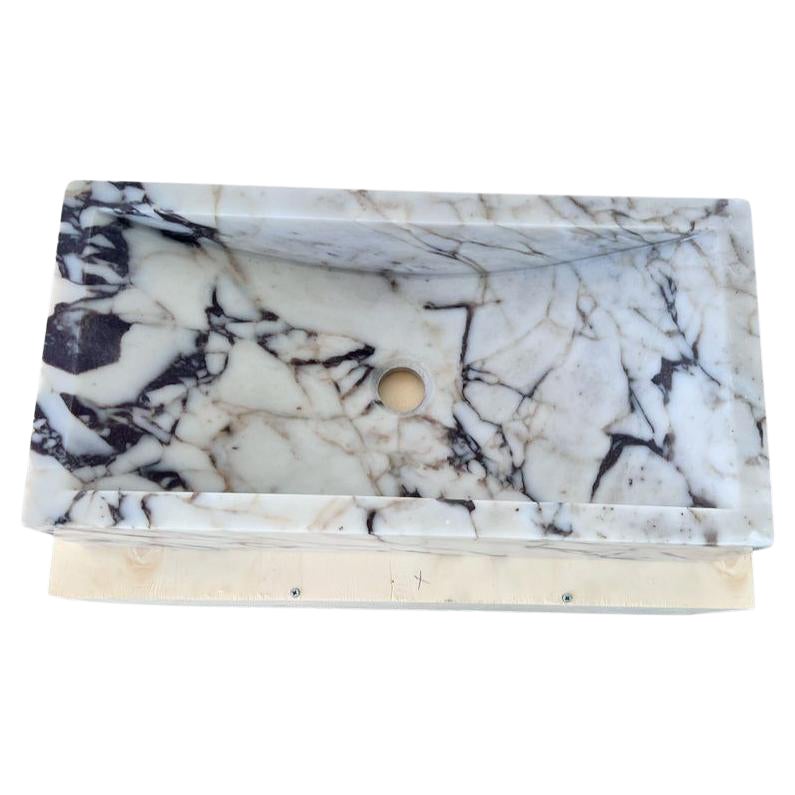 Raro lavabo italiano in marmo Calacatta Viola - Lavandino da bagno di lusso con forma personalizzata