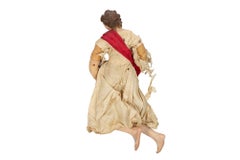 Rare Italian Carved Polychromed Crèche Santos Saint Angel Figurine ca. 1750