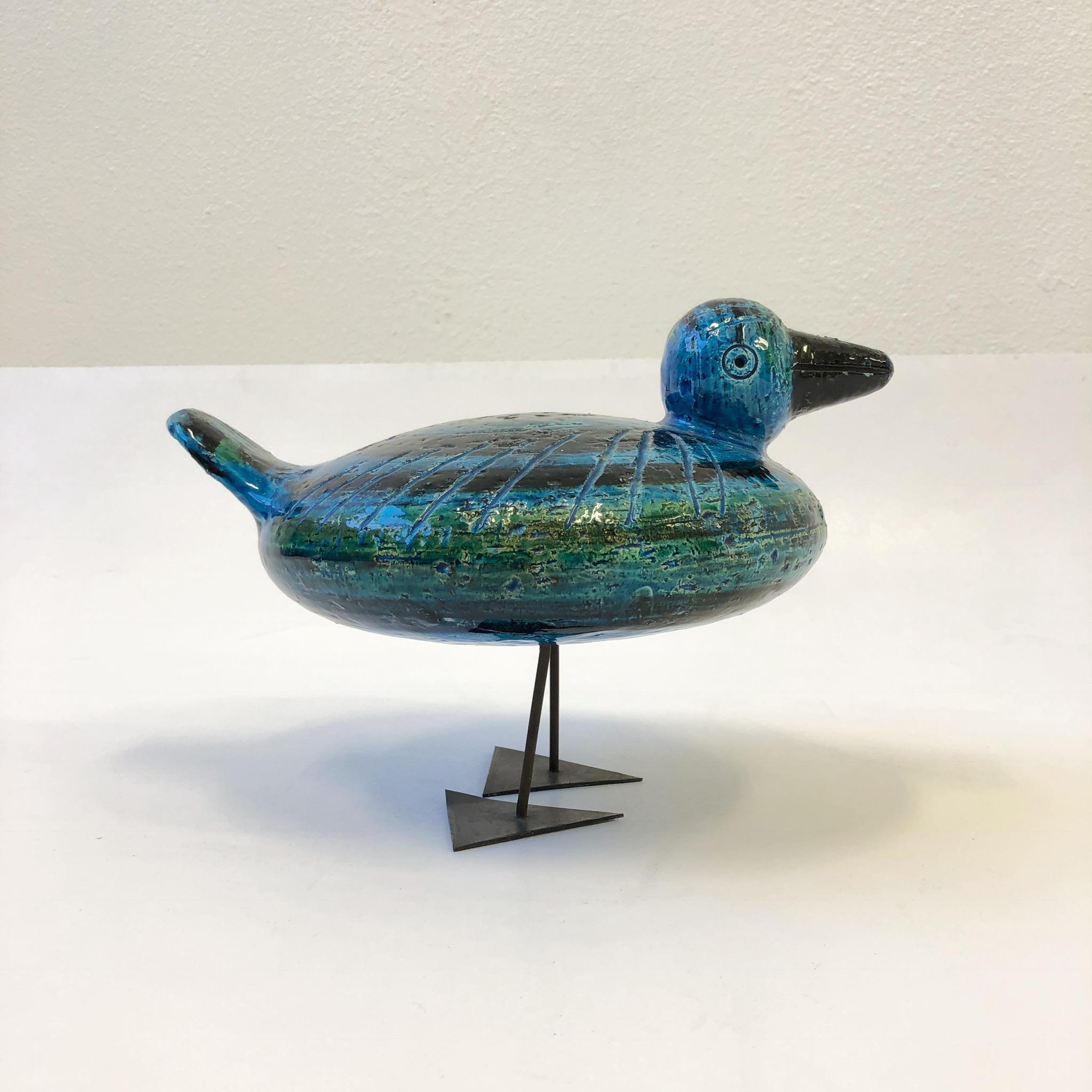 Mid-Century Modern Rare Italian Ceramic Duck by Aldo Londi Bitossi for Raymor