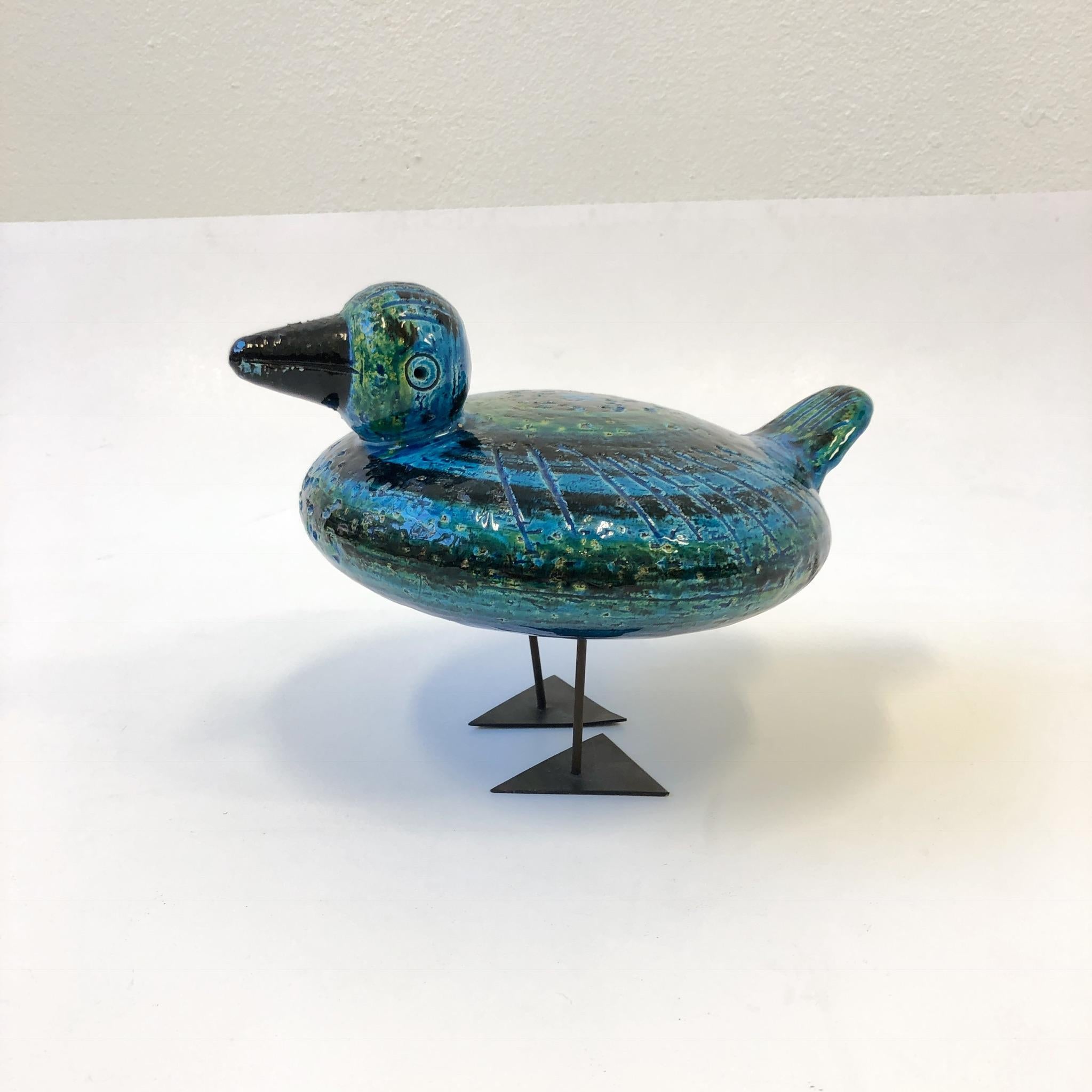 Rare Italian Ceramic Duck by Aldo Londi Bitossi for Raymor 1
