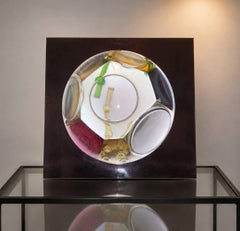 Rare Italian Chromocinetic Sculptural Lamp to Gaetano Pesce Design 1974.