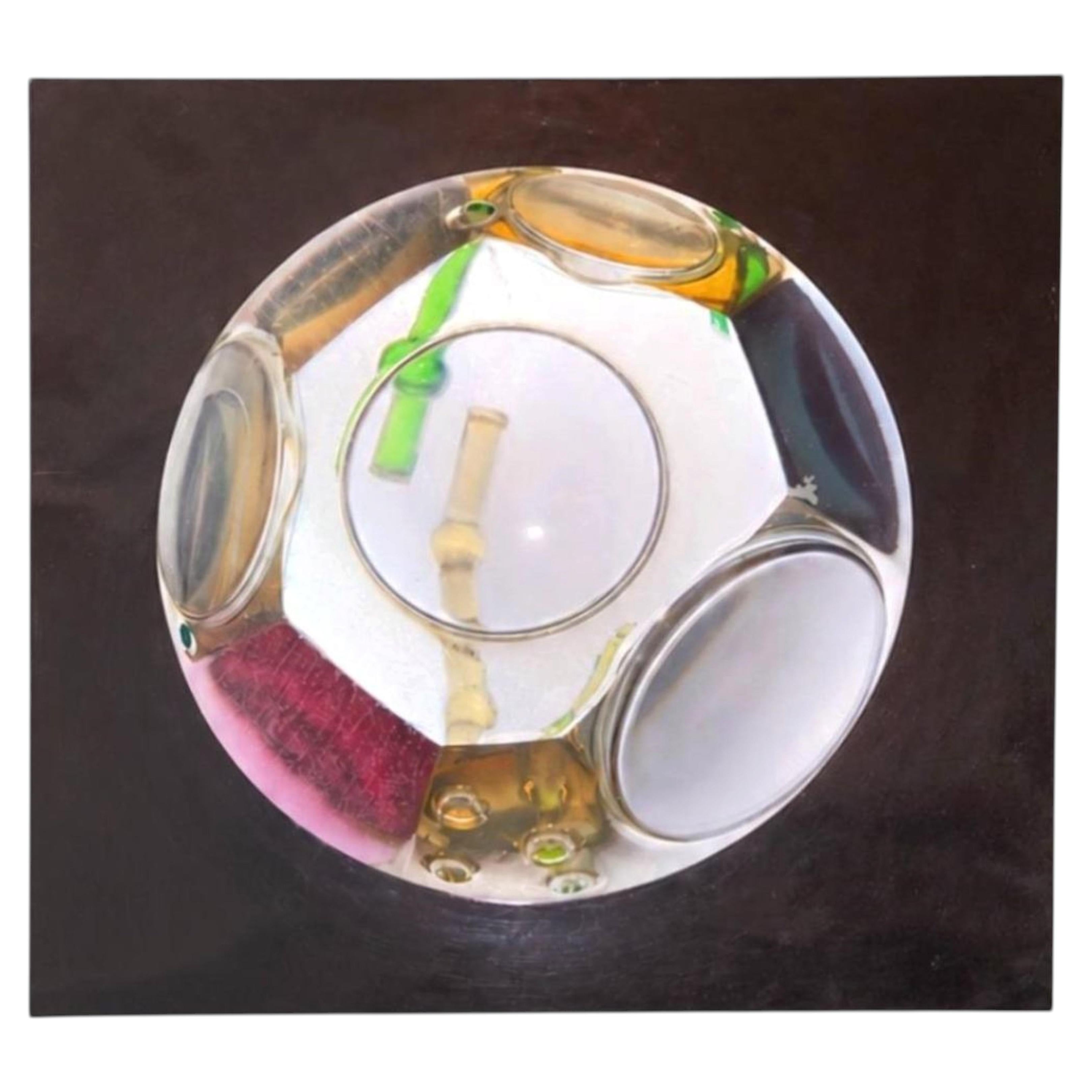 Mid-Century Chromocinetic Table Lamp by Gaetano Pesce, 1974