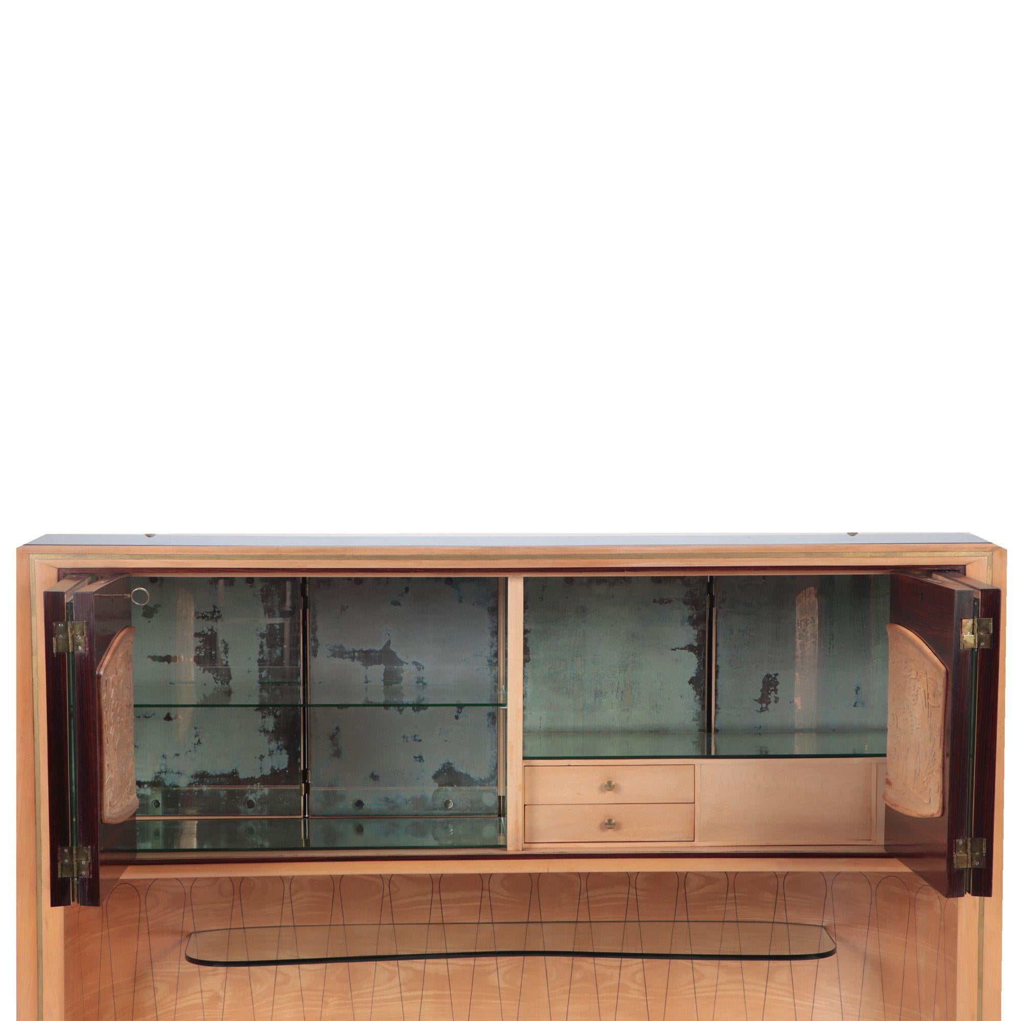 Rare Italian Custom Ordered Bar Cabinet by V. Dassi, C 1950 For Sale 6