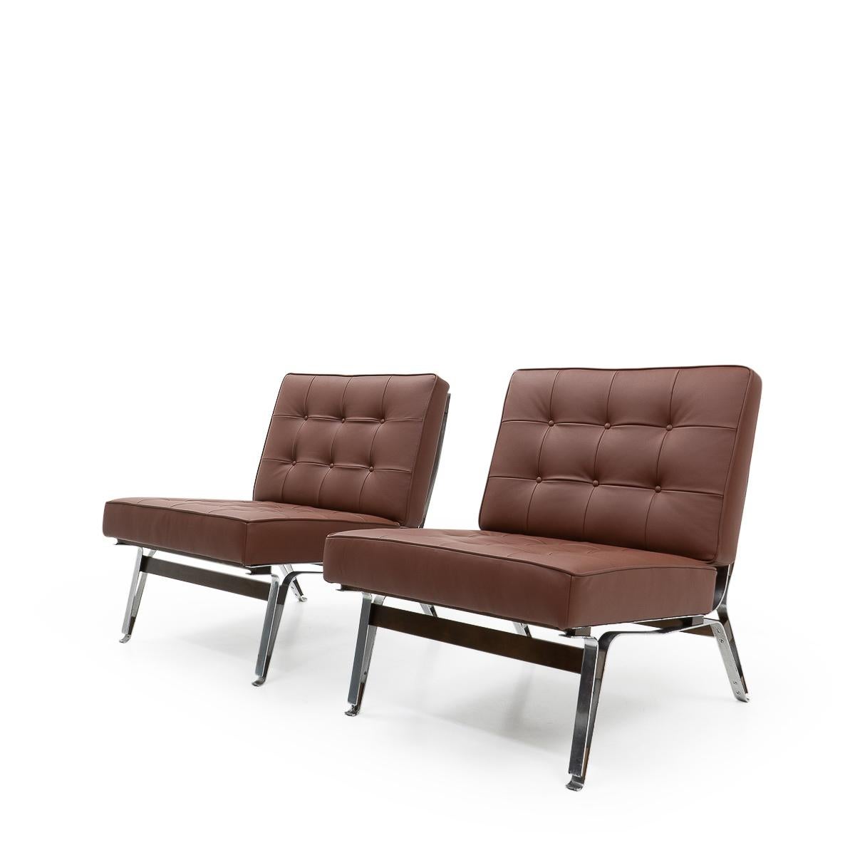 Mid-Century Modern Rare Italian Design: Ico Parisi 856 Lounge Chairs for Cassina, 1950s For Sale