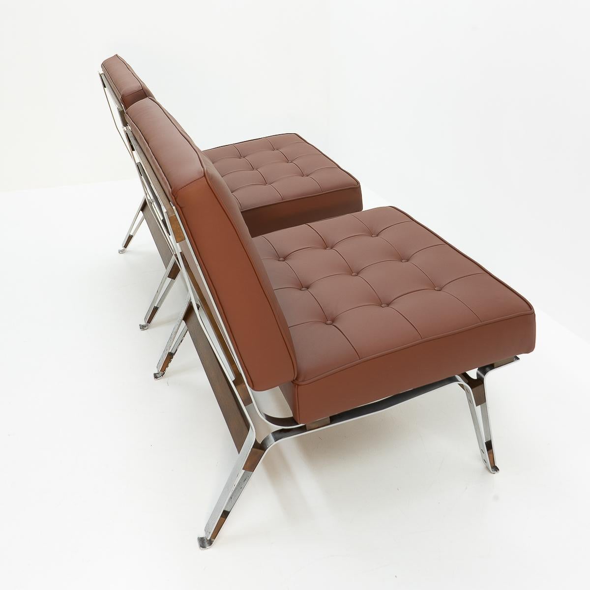 Design italien rare : Ico Parisi 856 fauteuils de salon pour Cassina, années 1950 en vente 2