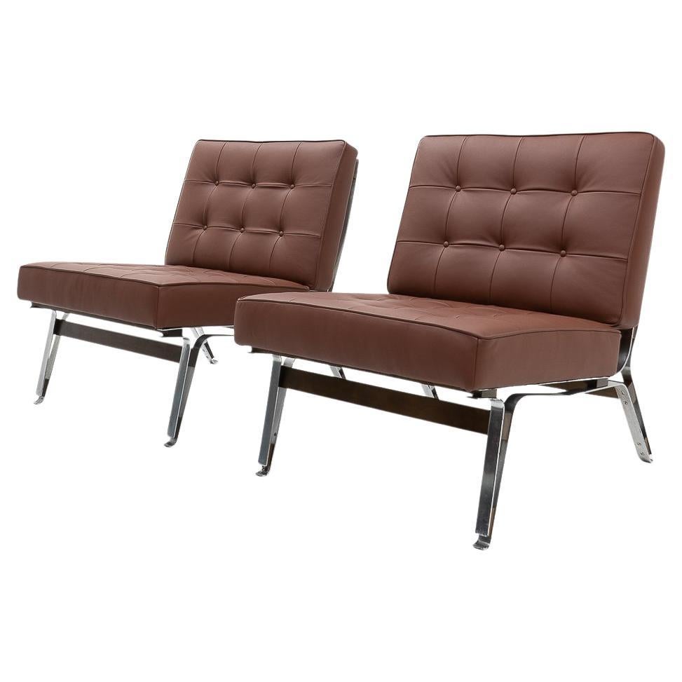 Rare Italian Design: Ico Parisi 856 Lounge Chairs for Cassina, 1950s For Sale