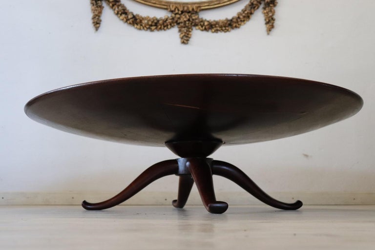 Rare Italian Design Round Large Sofa Table or Coffee Table by Paolo
