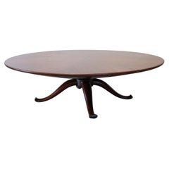Rare table de canapé ou table basse ronde de conception italienne par Paolo Buffa, années 1950