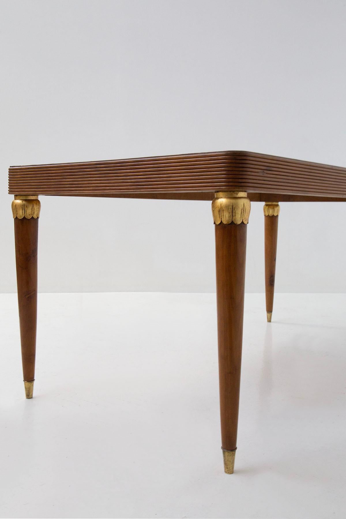Rare Italian Dining Table by Paolo Buffa in Brass  For Sale 5
