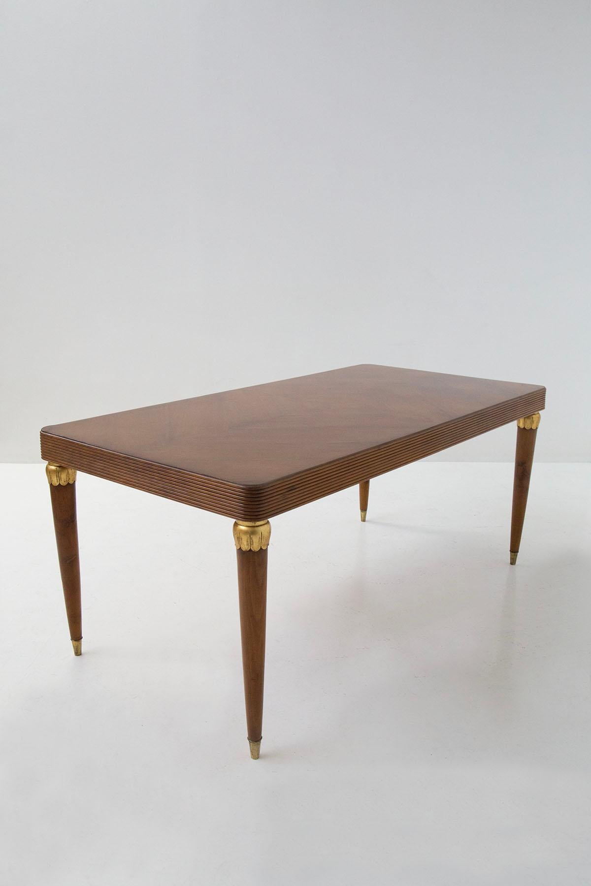 Rare Italian Dining Table by Paolo Buffa in Brass  For Sale 12