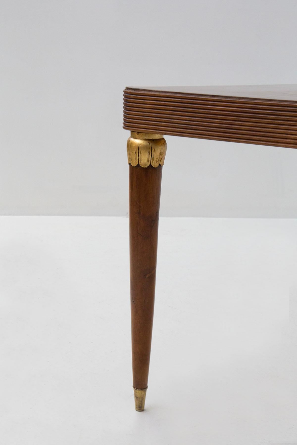 Rare Italian Dining Table by Paolo Buffa in Brass  For Sale 2