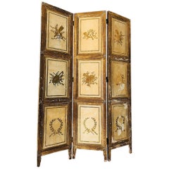 Rare Italian Gilt Florentine Folding Screen or Room Divider