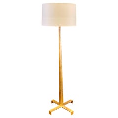 Retro Rare Italian Gold Leaf Finish Post-Modern Floor Lamp