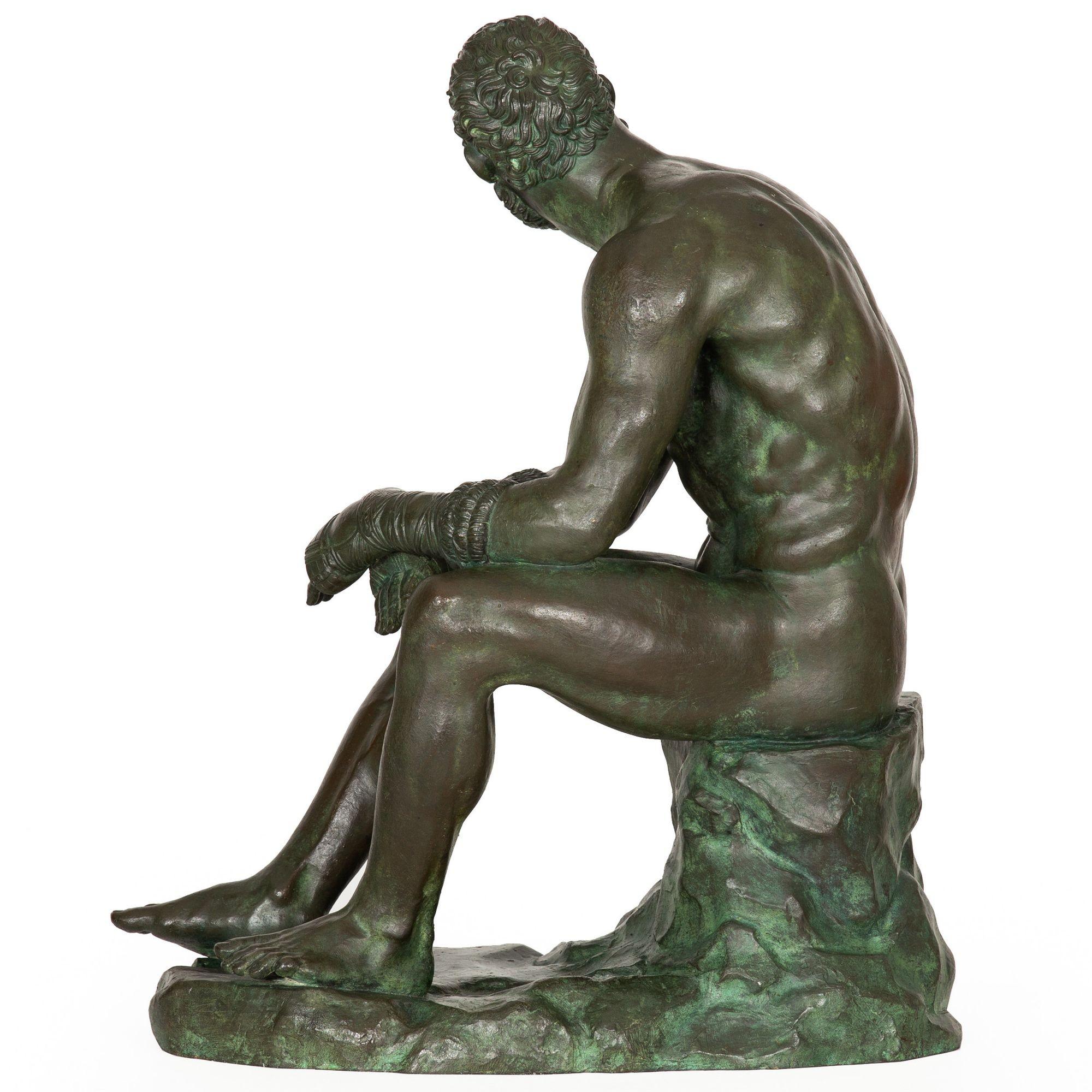 boxer at rest sculpture