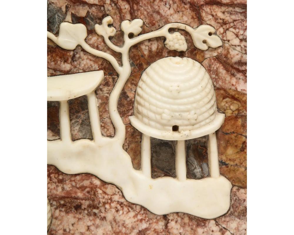 Rare Italian Grand Tour Marble Frieze Panel of a Bear Eating Honey 3