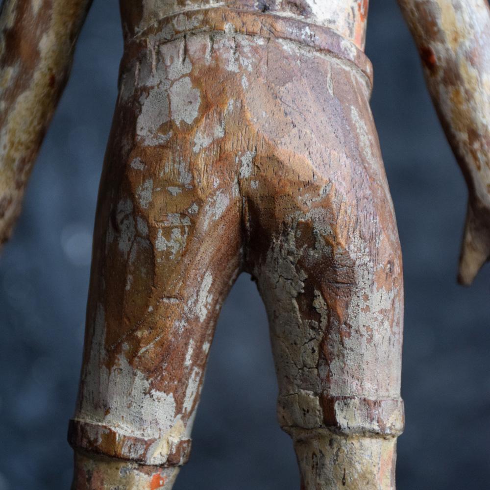 Milieu du XIXe siècle Rare poupée Santos sculptée à la main d'art populaire italien, vers 1840 en vente