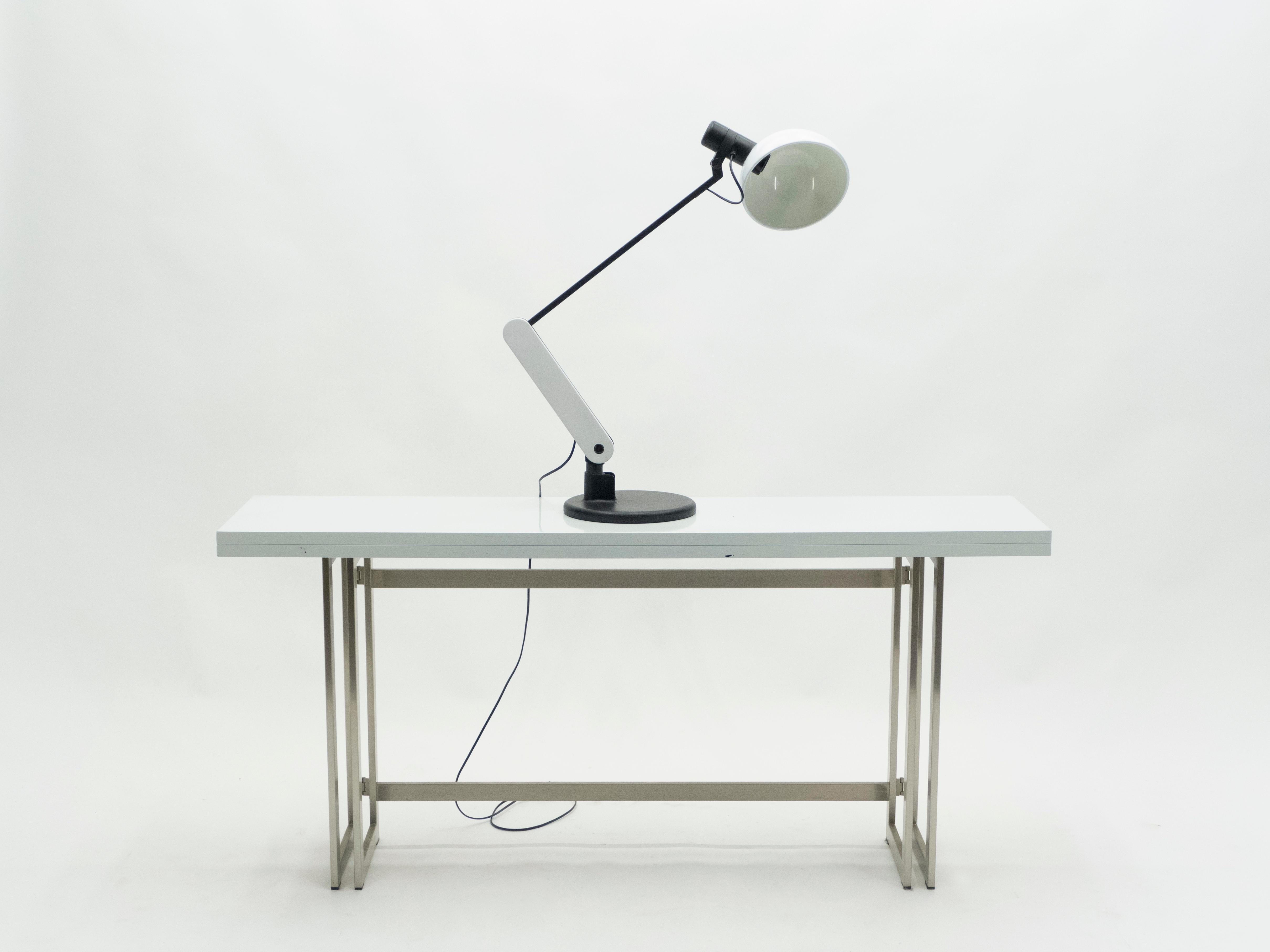 Mid-Century Modern Rare Italian Harvey Guzzini Table Desk Lamp, 1970s For Sale