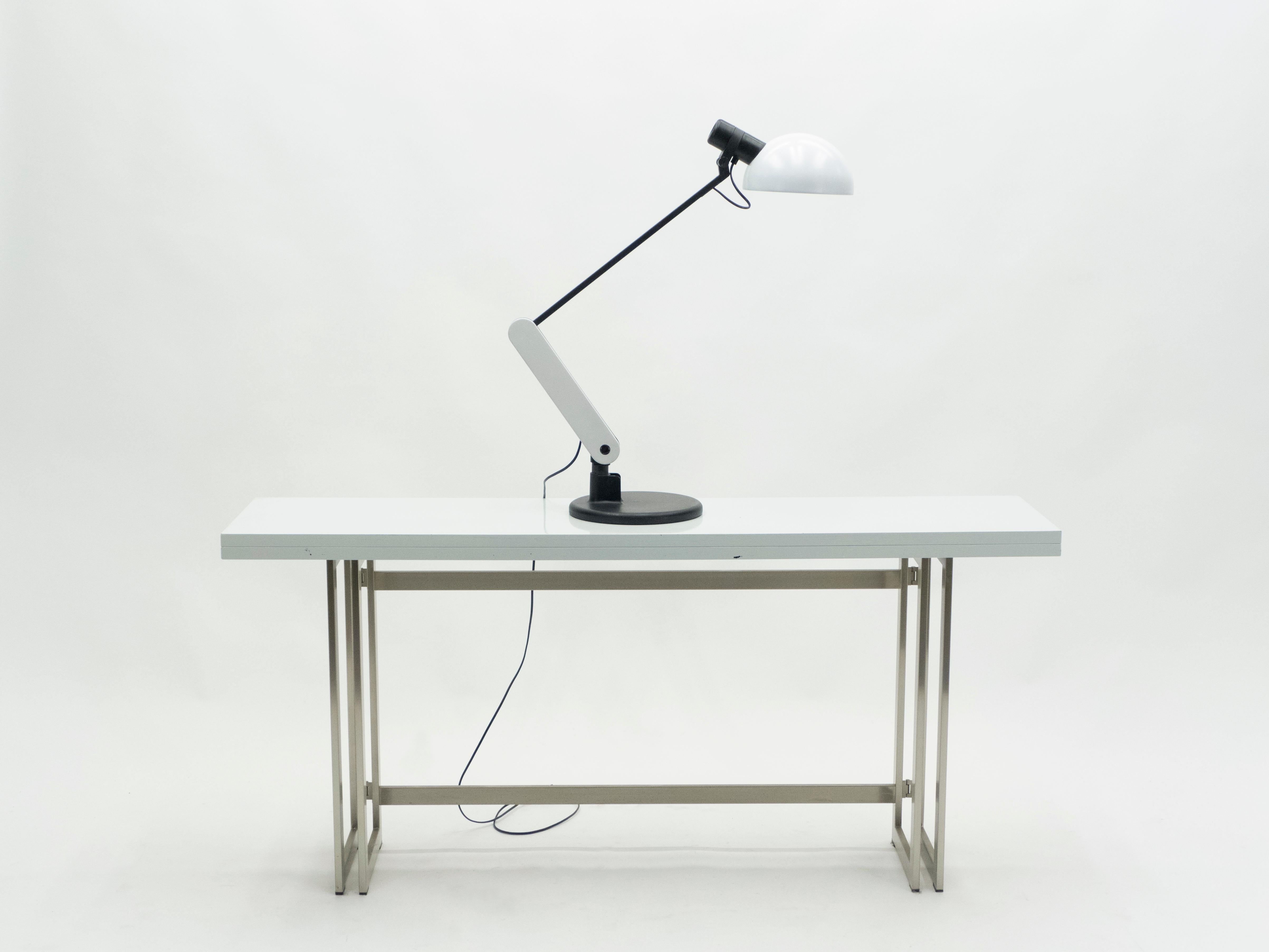 Late 20th Century Rare Italian Harvey Guzzini Table Desk Lamp, 1970s For Sale