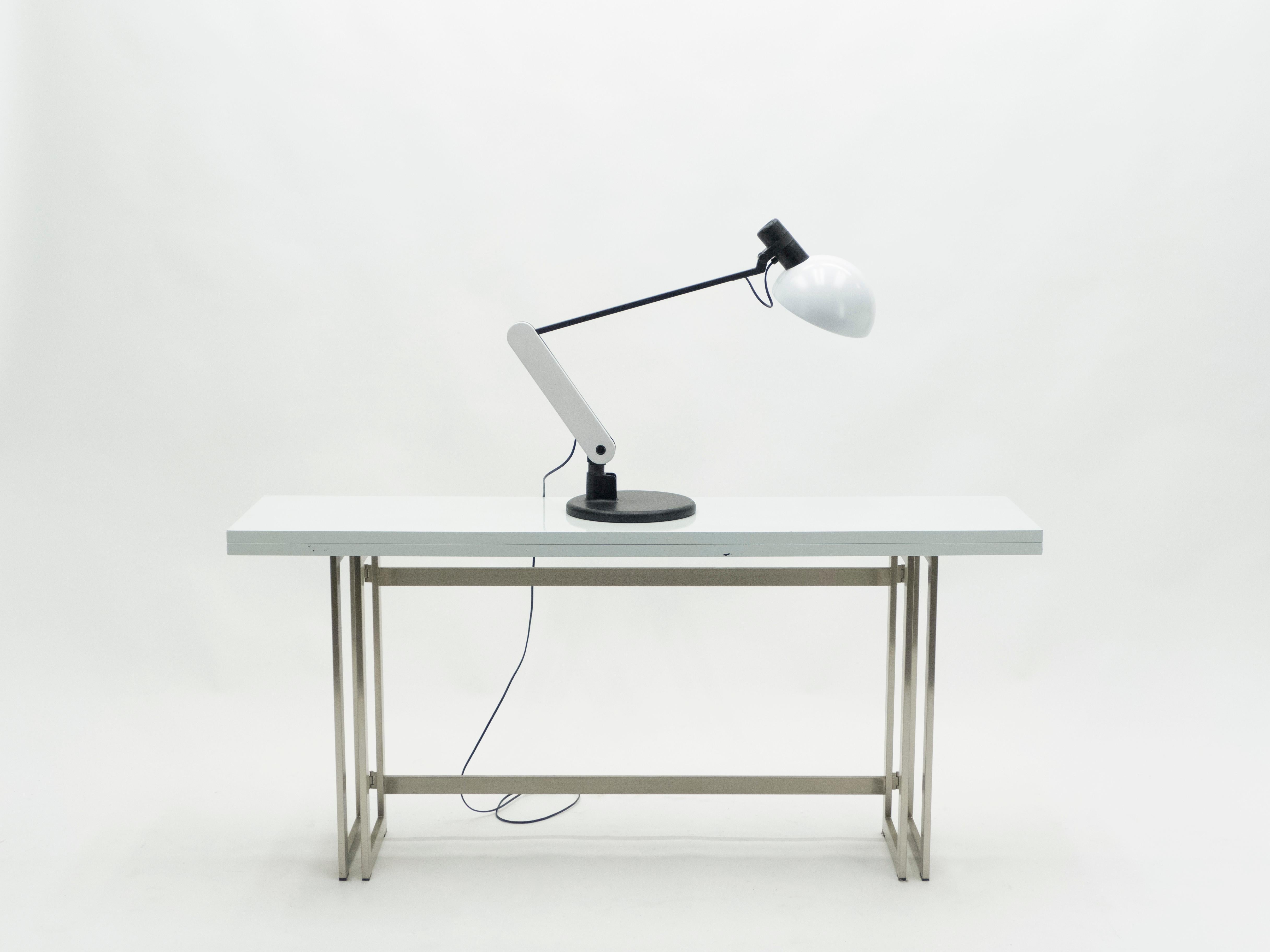 Metal Rare Italian Harvey Guzzini Table Desk Lamp, 1970s For Sale