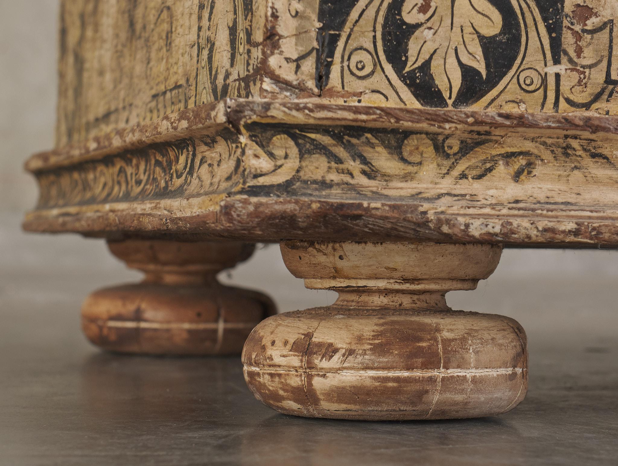 Rare Italian Late Gothic Painted Cassone, 1480-1530 For Sale 13