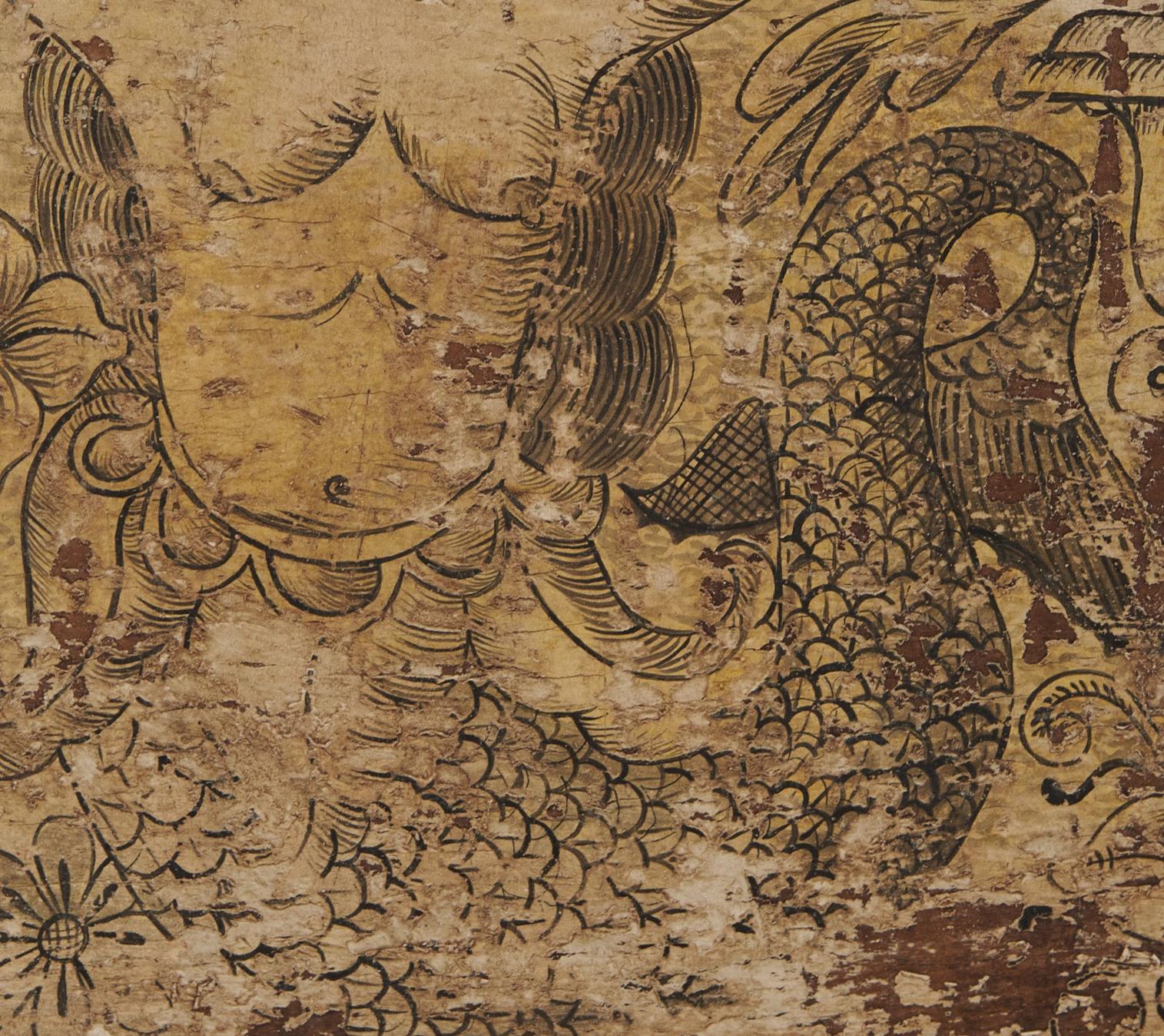 18th Century and Earlier Rare Italian Late Gothic Painted Cassone, 1480-1530 For Sale