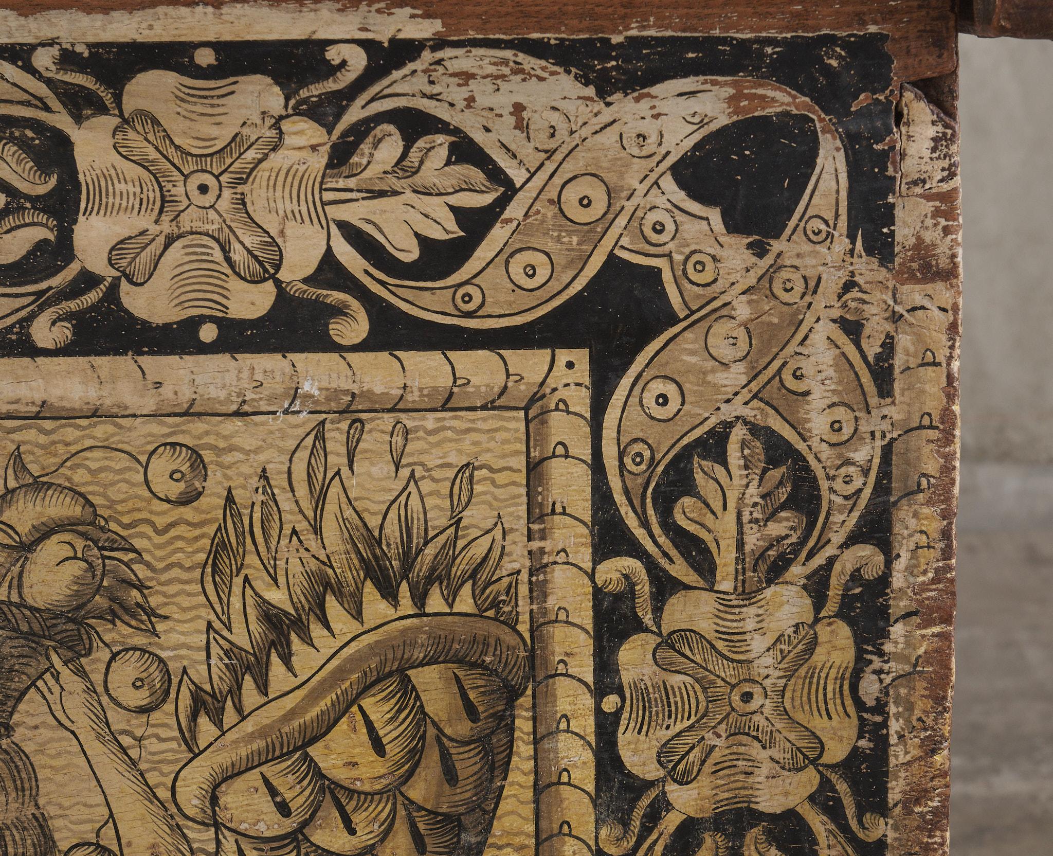 Rare Italian Late Gothic Painted Cassone, 1480-1530 For Sale 3