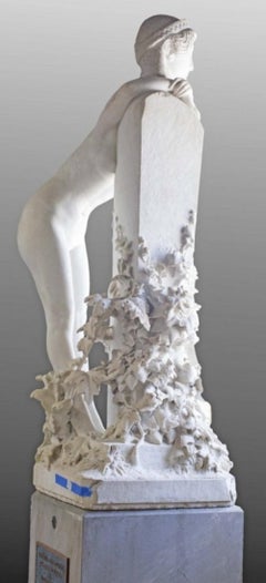 Rare Italian Marble of a Nude Goddess Adelaide Pandiani Maraini