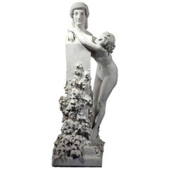Rare Italian Marble of a Nude Goddess Adelaide Pandiani Maraini