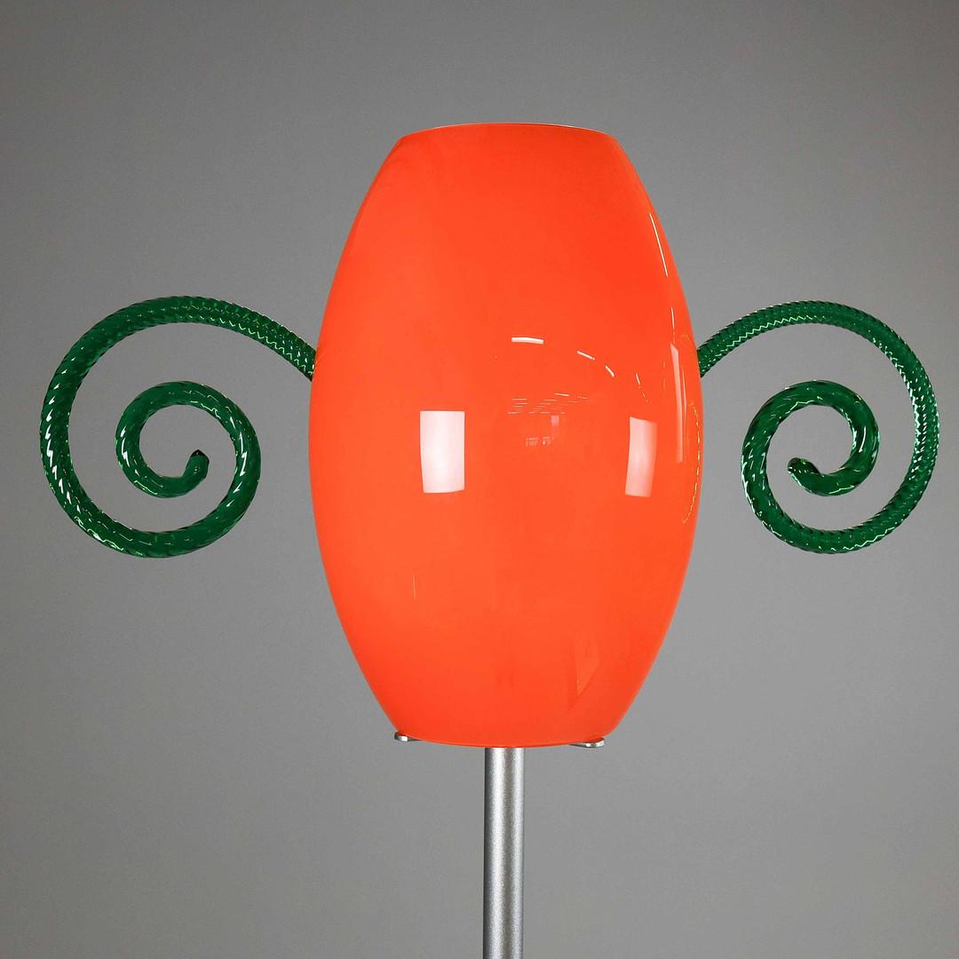 Verre brun Rare Italian Mid Century Barovier & Toso Large Murano Floor Lamp en vente