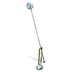 Rare Italian Mid-Century Cantilevered and Counter-Balance Floor Lamp, Arteluce