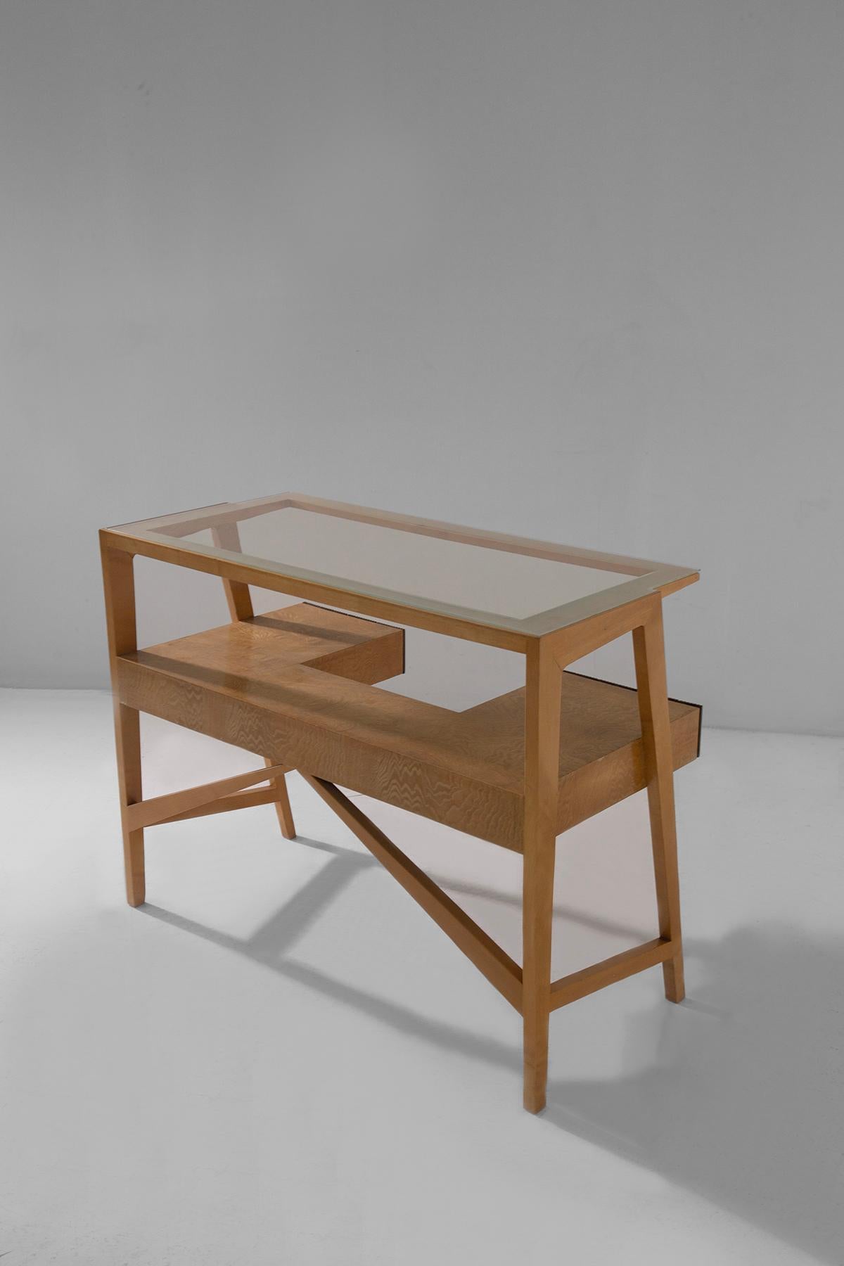 Seltene italienische Mitte des Jahrhunderts Modernes Zentrum Schreibtisch grissinatura (Moderne der Mitte des Jahrhunderts) im Angebot
