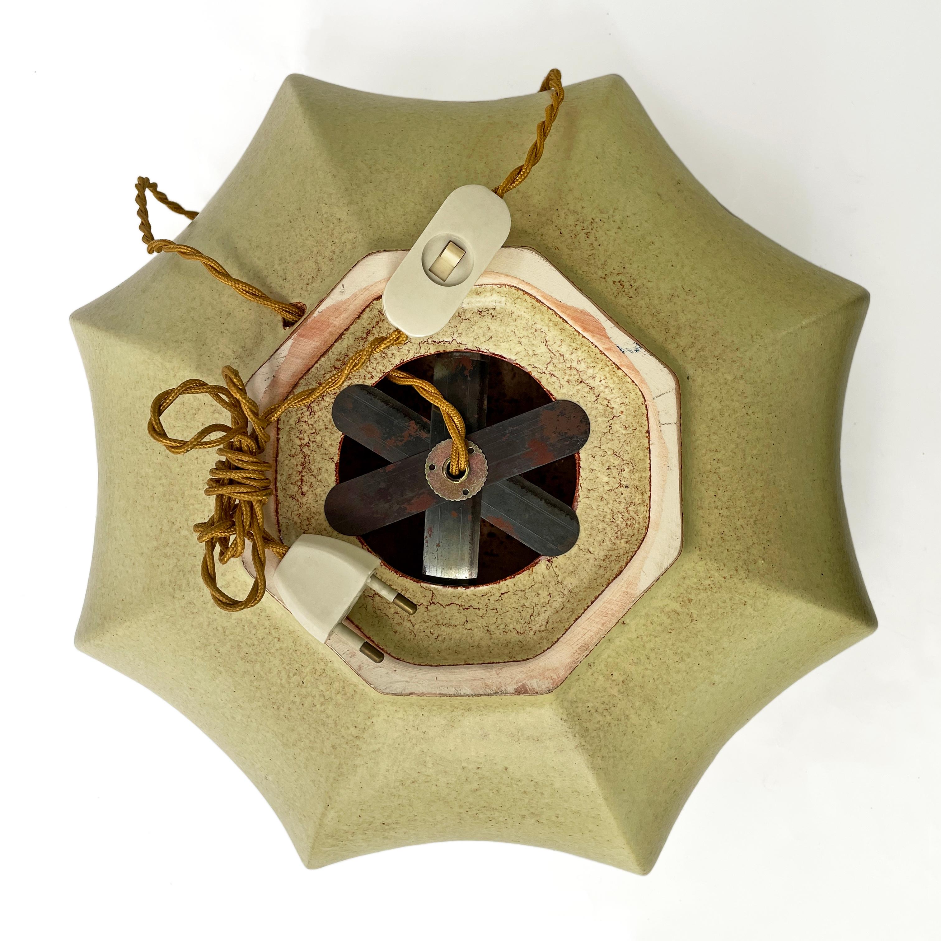Rare Italian Mid Century Octagonal Bertoncello Rigon Table Lamp Vintage 1960s For Sale 2