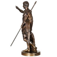 Italienische Grand Tour Bronzeskulptur "Augustus Prima Porta" von Boschetti ca. 1870