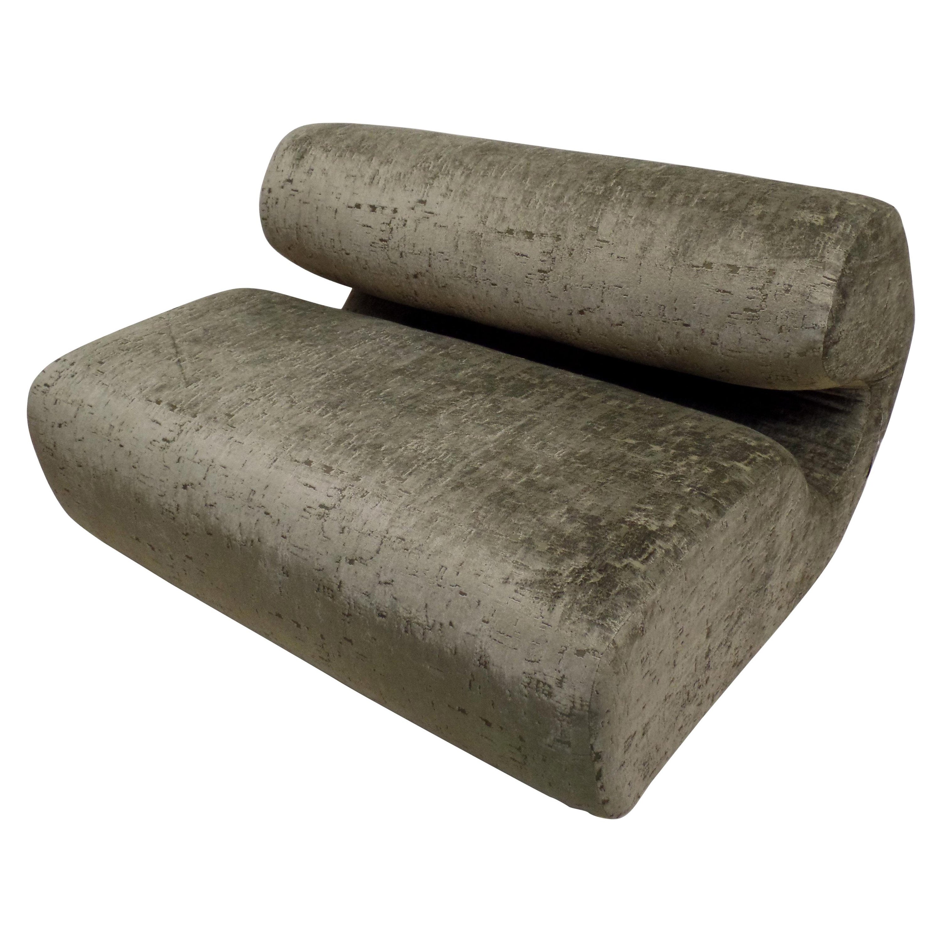 Rare Italian Organic Modern Curvilinear Sofa or Settee, Joe Colombo, 1970
