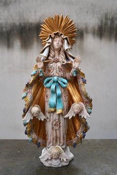 Rare Italian Porcelain Madonna by Paolo Marioni