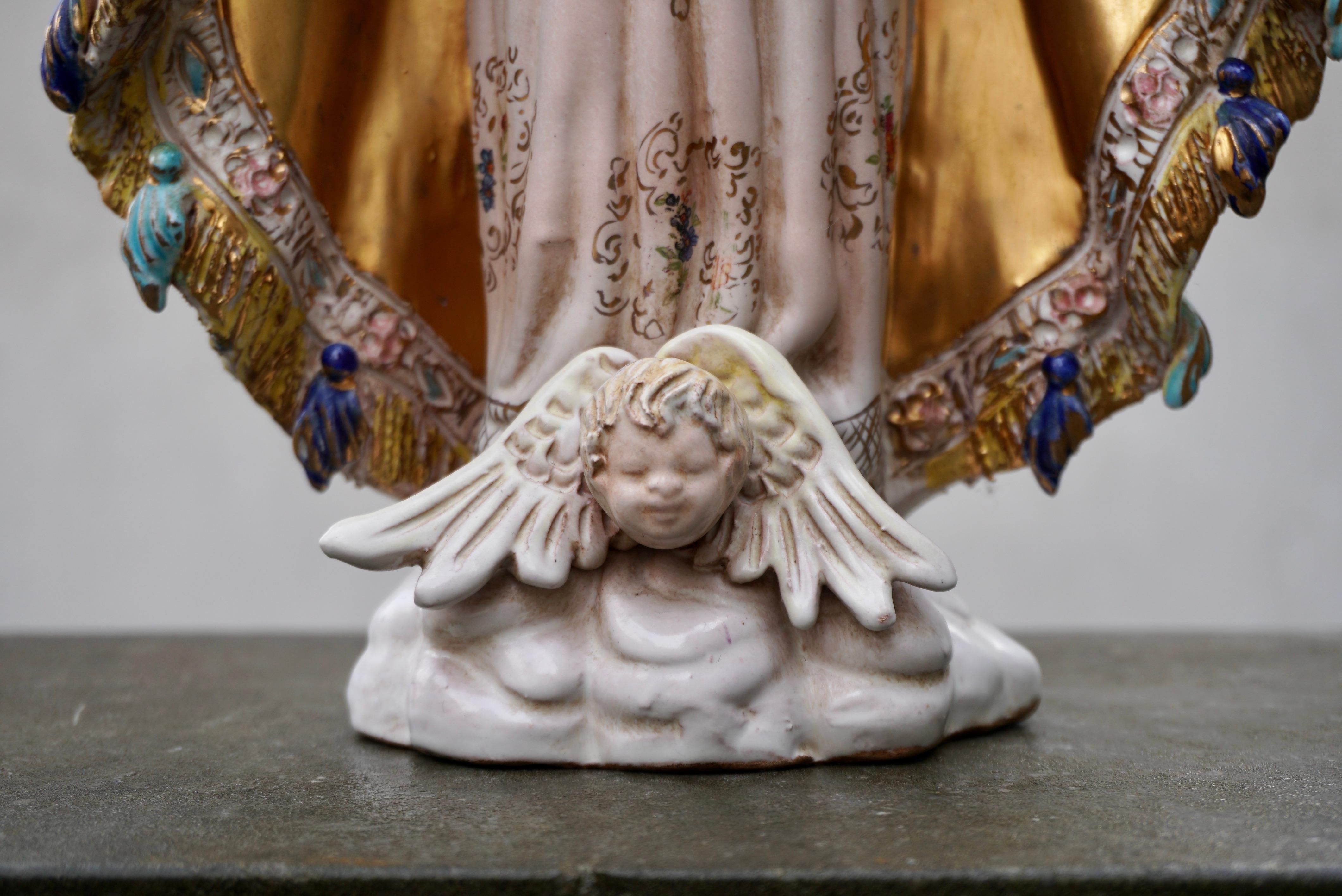 Seltenes italienisches Porzellan Madonna von Paolo Marioni (20. Jahrhundert) im Angebot