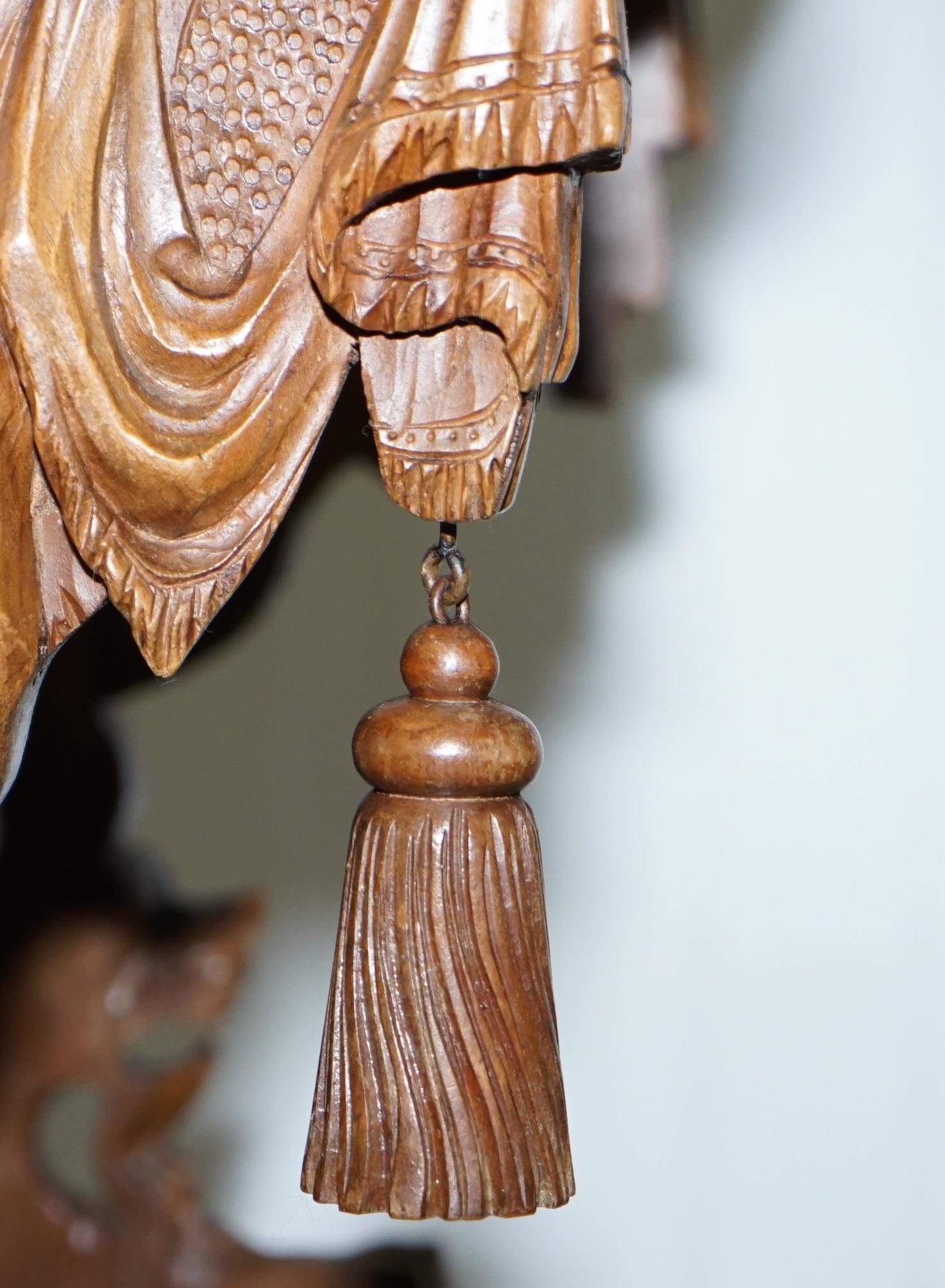 Rare Italian Renaissance Hand Carved Walnut Chair / Bench Seat Cherubs Dragons 5