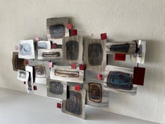 Rare Italian Retro Pop Art  Metal Wall Panel, 1970s, Italy